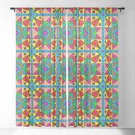 Mexican Tile 2 Sheer Curtain