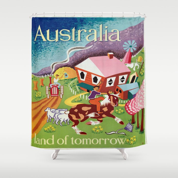 Vintage poster - Australia Shower Curtain