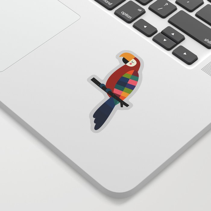 Rainbow Parrot Sticker