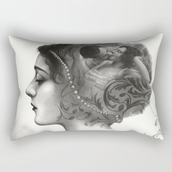 Requiro - pencil drawing Rectangular Pillow