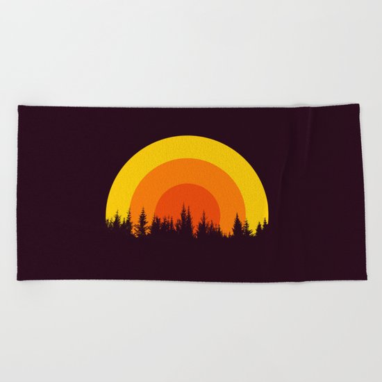 summer mountain Beach Towel