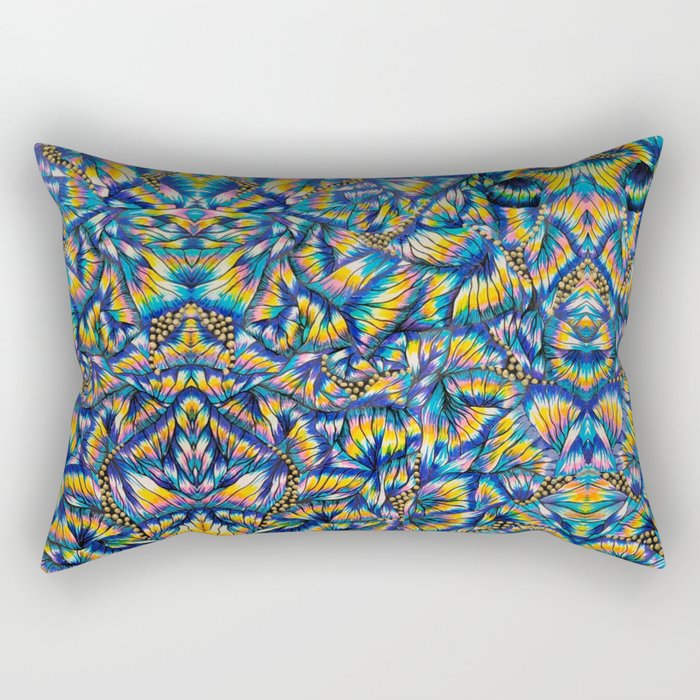 Wild Butterfly Colorful Wing Texture Pattern Rectangular Pillow