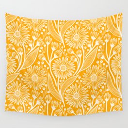 Saffron Coneflowers Wall Tapestry