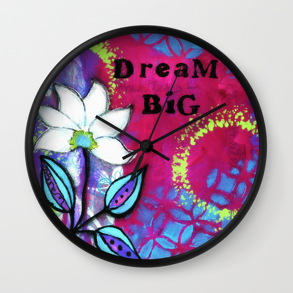 Dream Big Painting For Girl White Flower Inspirational Painting