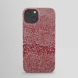 One Line Red Landscape iPhone Case