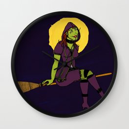 Pointy in the Moonlight Wall Clock