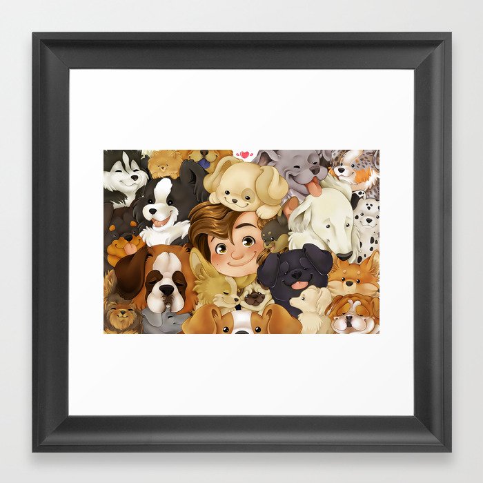 Puppies bath Framed Art Print