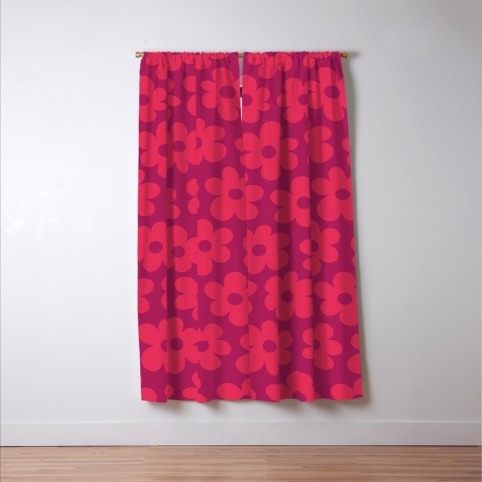 Retro Floral Pattern Pink & Magenta