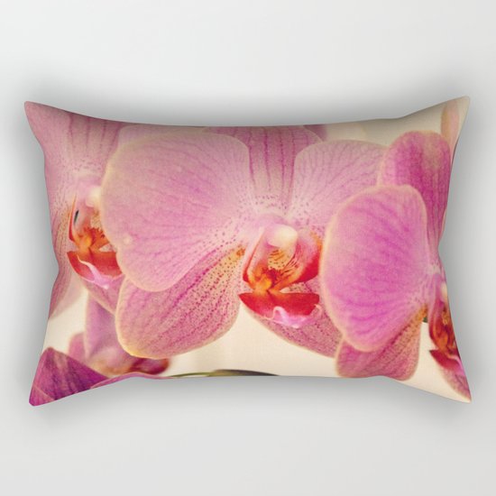 Triplet pink orchids Rectangular Pillow