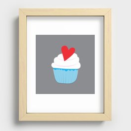 Heart cupcake Recessed Framed Print