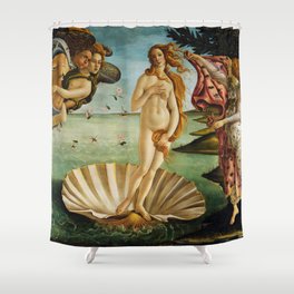 The Birth of Venus by Sandro Botticelli (1485) Shower Curtain