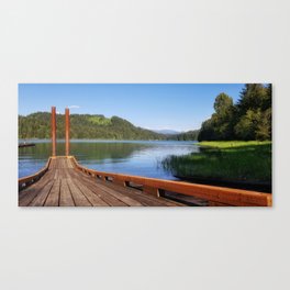 Pier at the Mountains Canvas Print