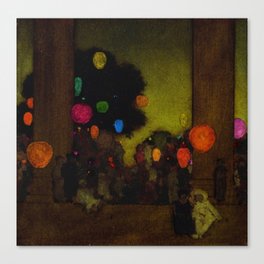 Festival of Lanterns, Twilight by Maxfield Parrish Canvas Print
