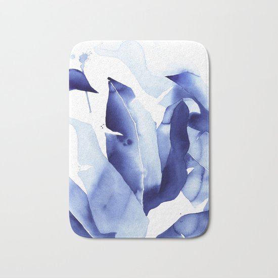 Royal Blue Palms no. 2 Bath Mat