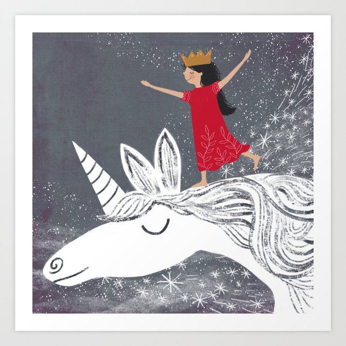 Unicorn ride Art Print
