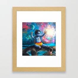 Lord Vishnu and Murugan Framed Art Print