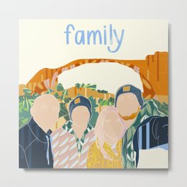 F is for Family Metal Print
