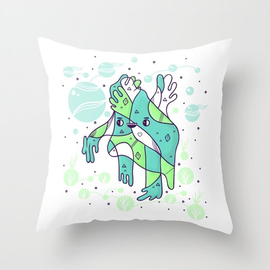 Foot girl mcfootington Throw Pillow