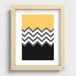 Color Blocked Chevron 6 Recessed Framed Print