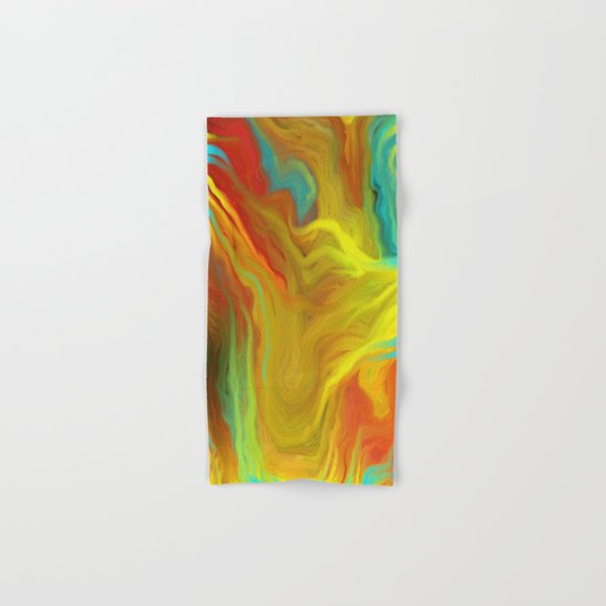 AGATE ABSTRACT OIL PAINTING Hand & Bath Towel