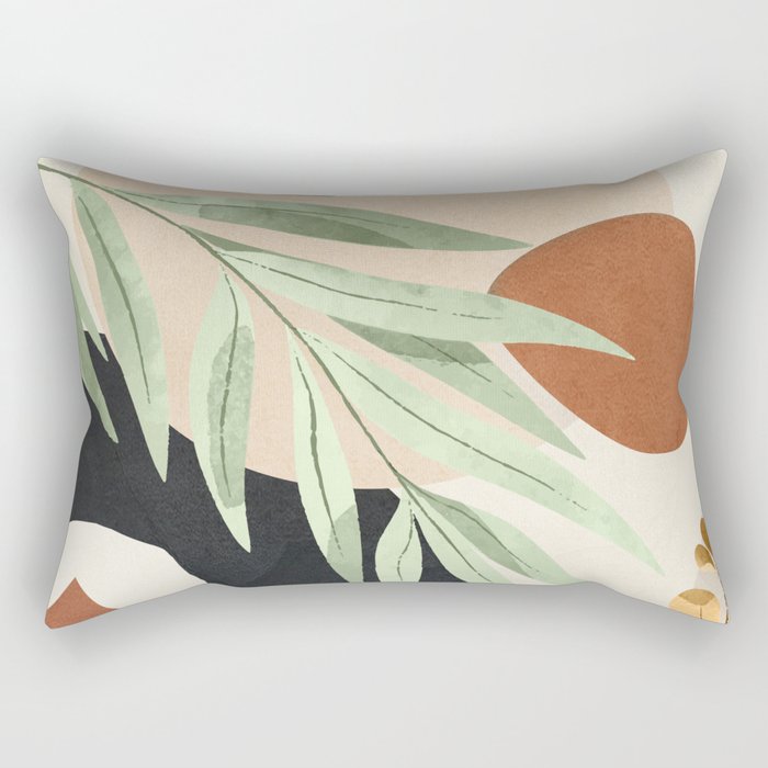 Branches and Leaves in an Abstraction 03 Rectangular Pillow