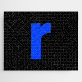 letter R (Blue & Black) Jigsaw Puzzle