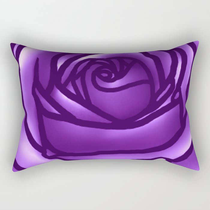 Purple Rose Rectangular Pillow