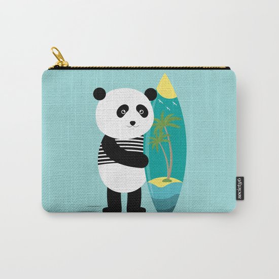 Surf along with the panda. Carry-All Pouch