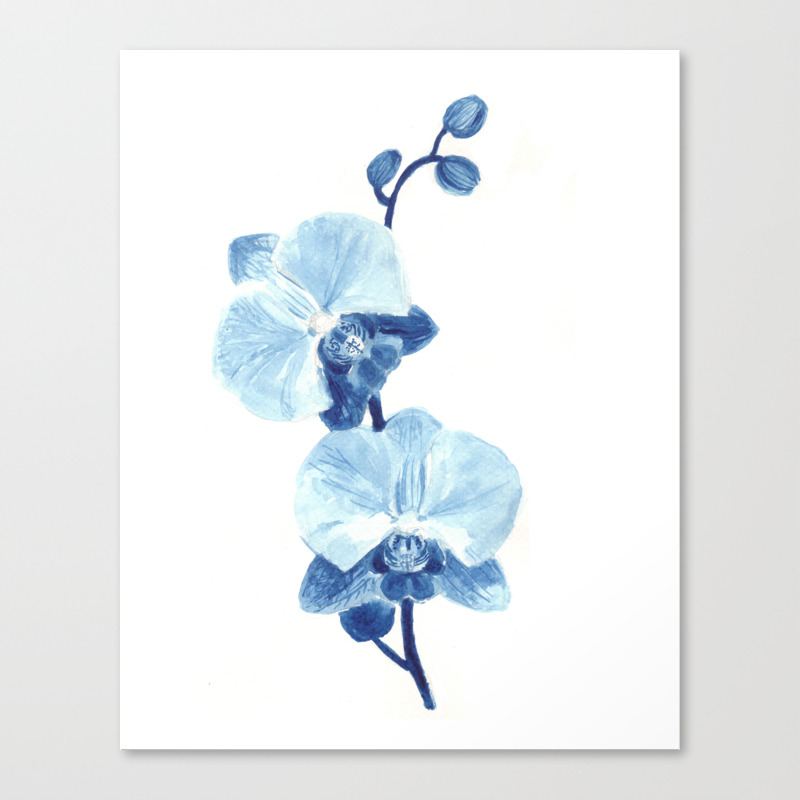 Orchid Watercolor Painting Canvas Print By Lelemilojevic Society6