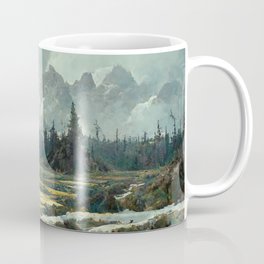 Hesperian Tranquilthaw Badlands - Landscape Painting Coffee Mug