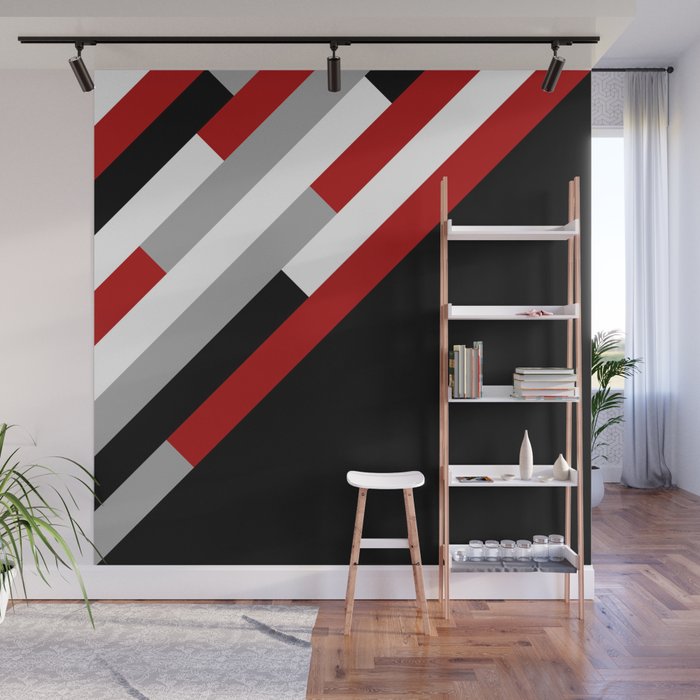 Diagonal Stripes Pattern Wall Mural By Society6comanastasia Society6 Colorful living room striped wall murala mix of colors is one way to express fun and creativity. diagonal stripes pattern wall mural by society6comanastasia
