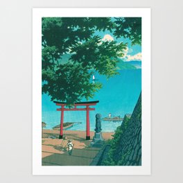 Nikko Chuzenji Lake Utagahama by Kawase Hasui Art Print