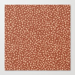 red sand // dotted print // leopard print // tentacles // rust // blush pink // by Ali Harris Canvas Print