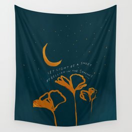 "Let Light Be A Sweet Rebellion In The Shadows" Wall Tapestry