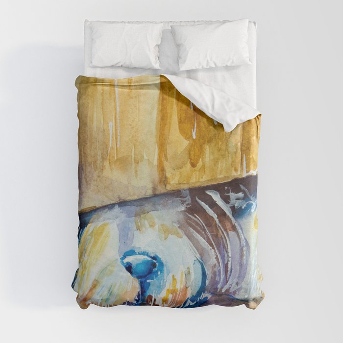 who is there? Duvet Cover