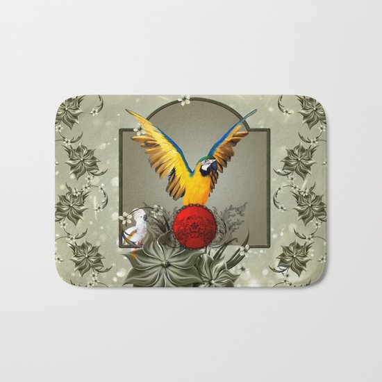 Wonderful parrots Bath Mat