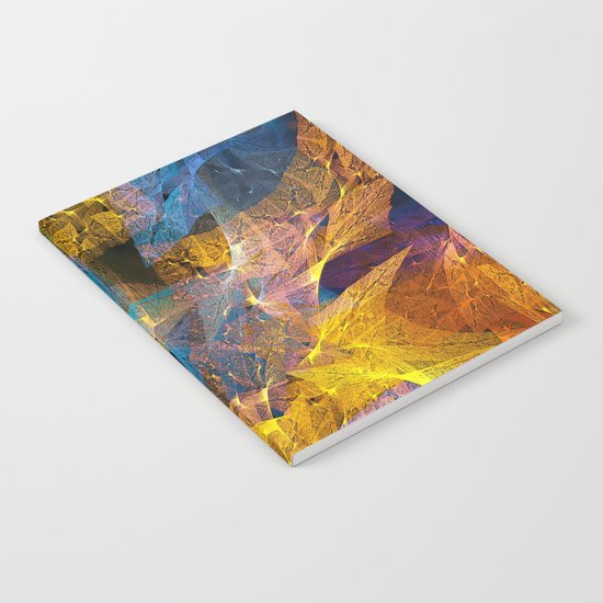 Gold & Blue Abstract Notebook