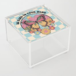 Be Kind To Your Mind 70s Retro Vintage Acrylic Box