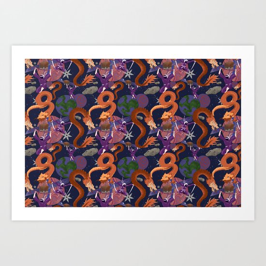Space Ninja Art Print