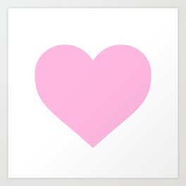 Heart (Pink & White) Art Print