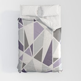 Geometric Pattern in purple and gray Comforter