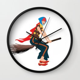 Magic Broom Wall Clock