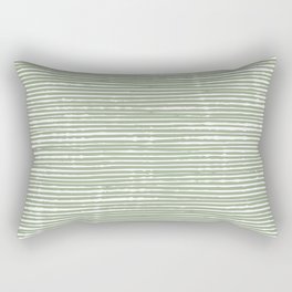 Abstract Stripes, Sage Green, Boho Wall Art Rectangular Pillow