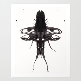 Beetle Inkblot Art Print