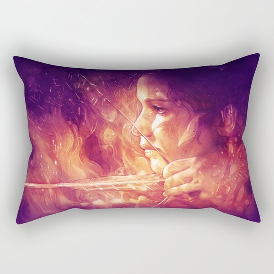 Catching Fire Rectangular Pillow