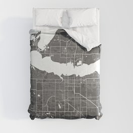 Bradenton USA Modern Map Art Print Comforter