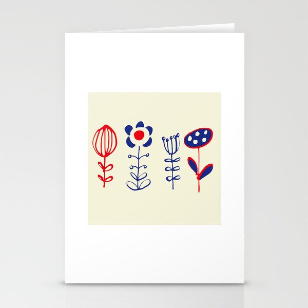 folk floral Stationery Cards