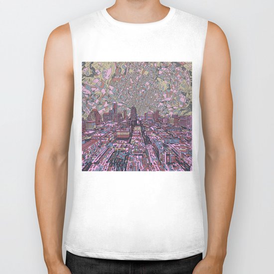 austin texas city skyline Biker Tank