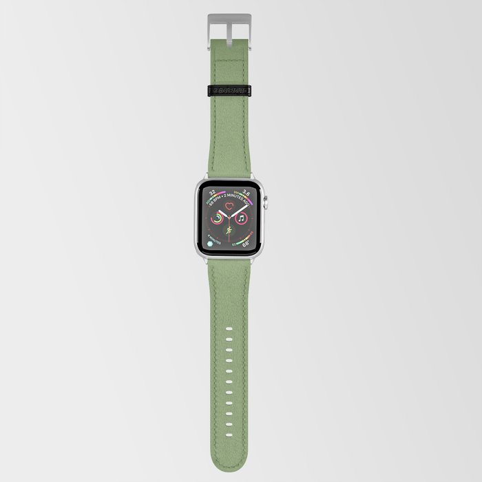 Dark Green Solid Color Pantone Piquant Green 17-0235 TCX Shades of Green Hues Apple Watch Band