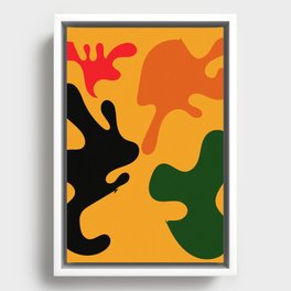 4  Matisse Cut Outs Inspired 220602 Abstract Shapes Organic Valourine Original Framed Canvas